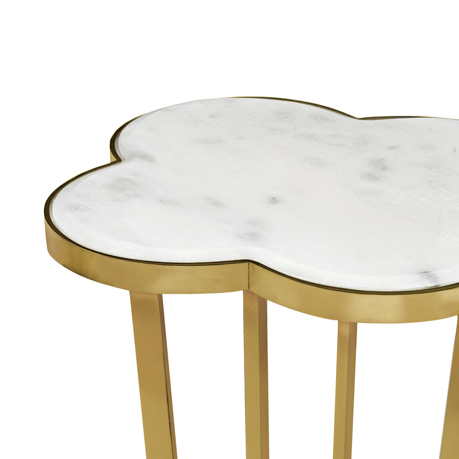 Clover Table | Natural Brass