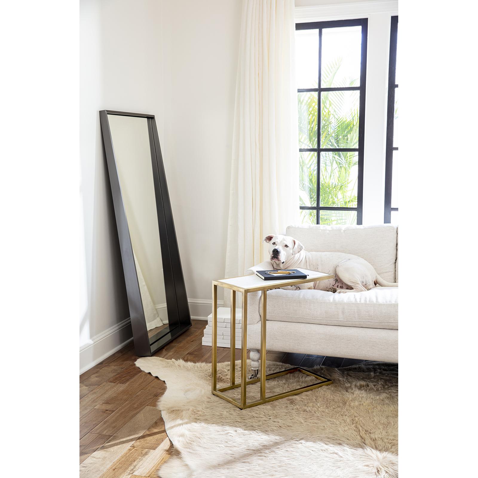 Echelon Sofa Hugger Table | Natural Brass