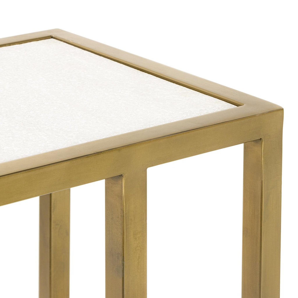 Echelon Sofa Hugger Table | Natural Brass