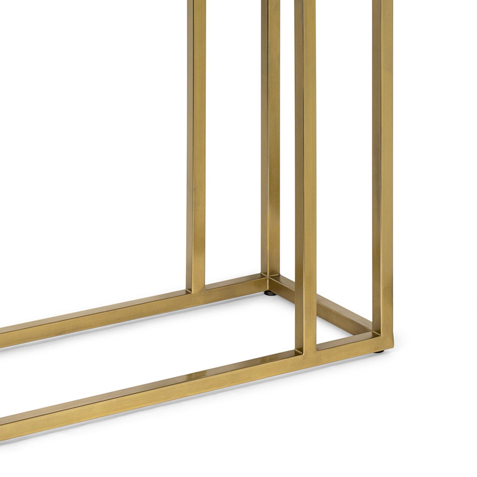 Echelon Sofa Hugger Table | Natural Brass