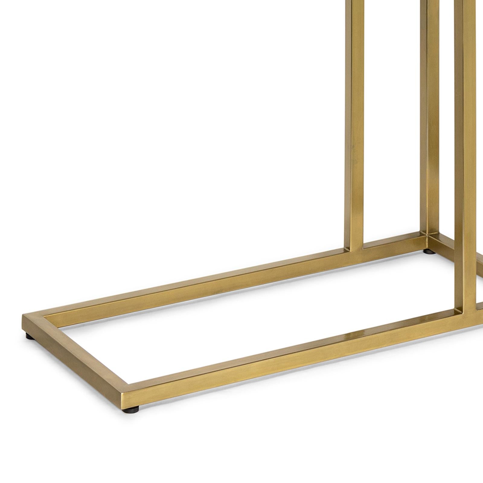 Echelon Sofa Hugger Table | Natural Brass