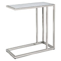 Echelon Sofa Hugger Table | Polished Nickel