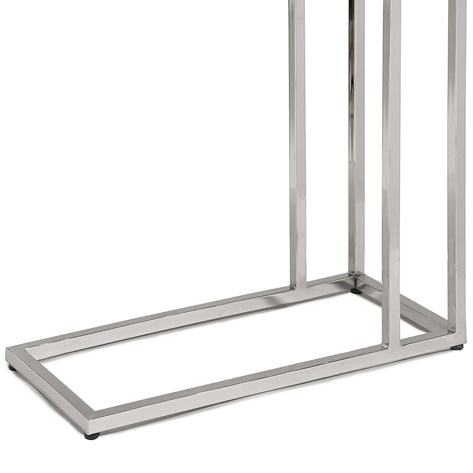 Echelon Sofa Hugger Table | Polished Nickel