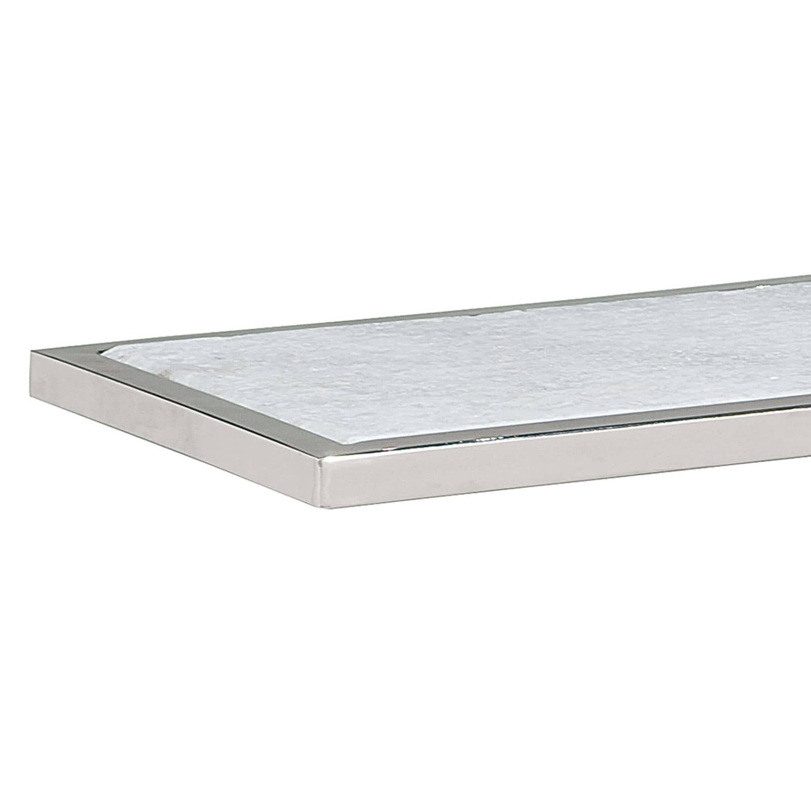 Echelon Sofa Hugger Table | Polished Nickel