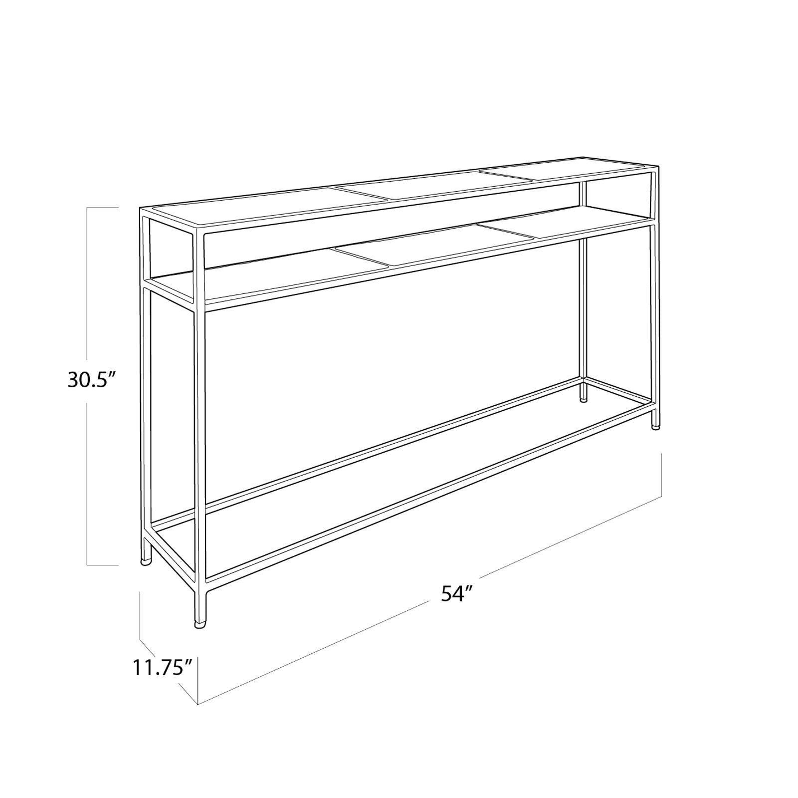 Echelon Console Table | Natural Brass