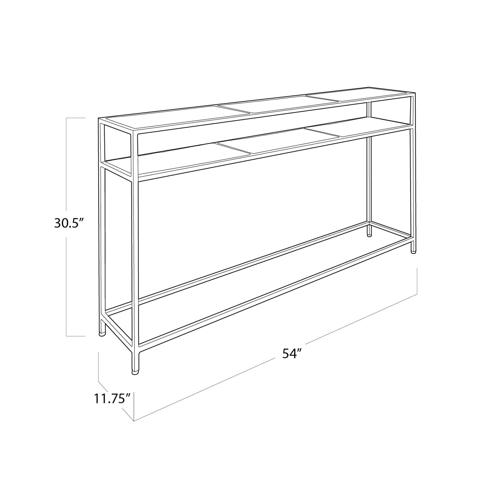 Echelon Console Table | Polished Nickel