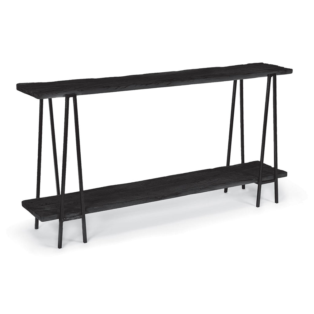 Ash Reclaimed Wood Console Table | Black