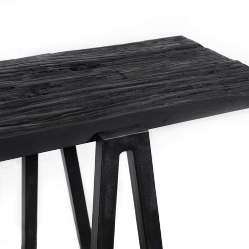 Ash Reclaimed Wood Console Table | Black