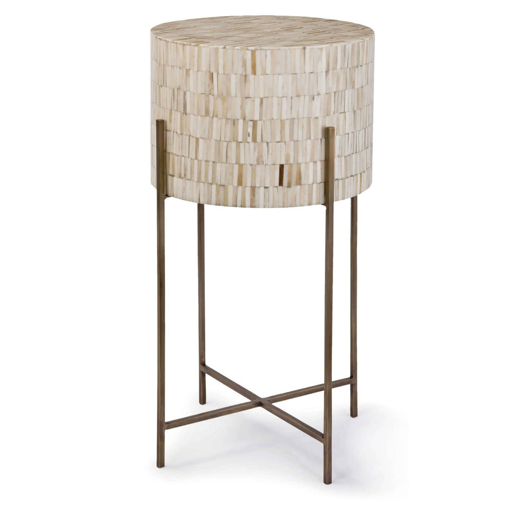 Bone Drum Table | Antique Brass