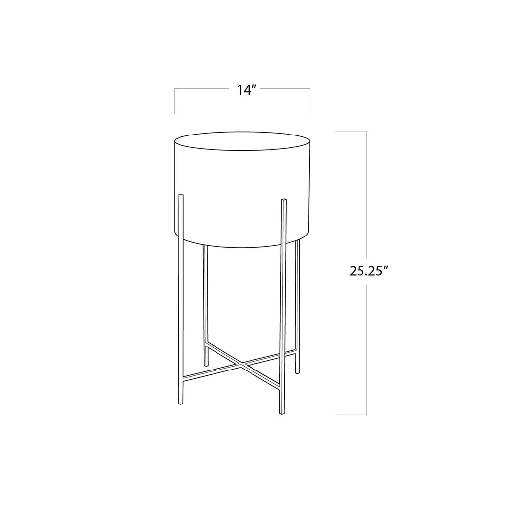 Bone Drum Table | Antique Brass
