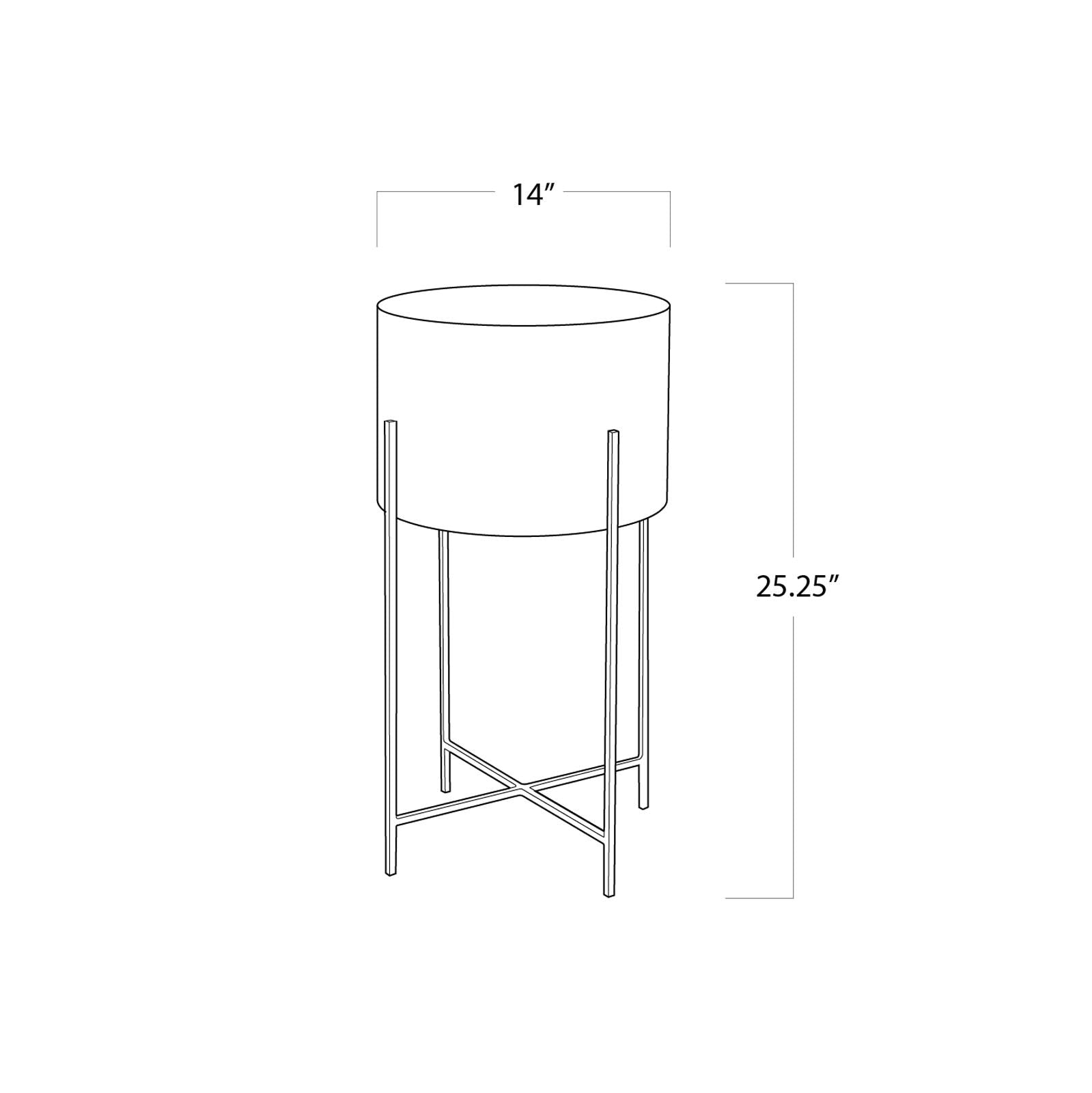 Bone Drum Table | Antique Brass