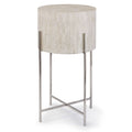 Bone Drum Table | Polished Nickel