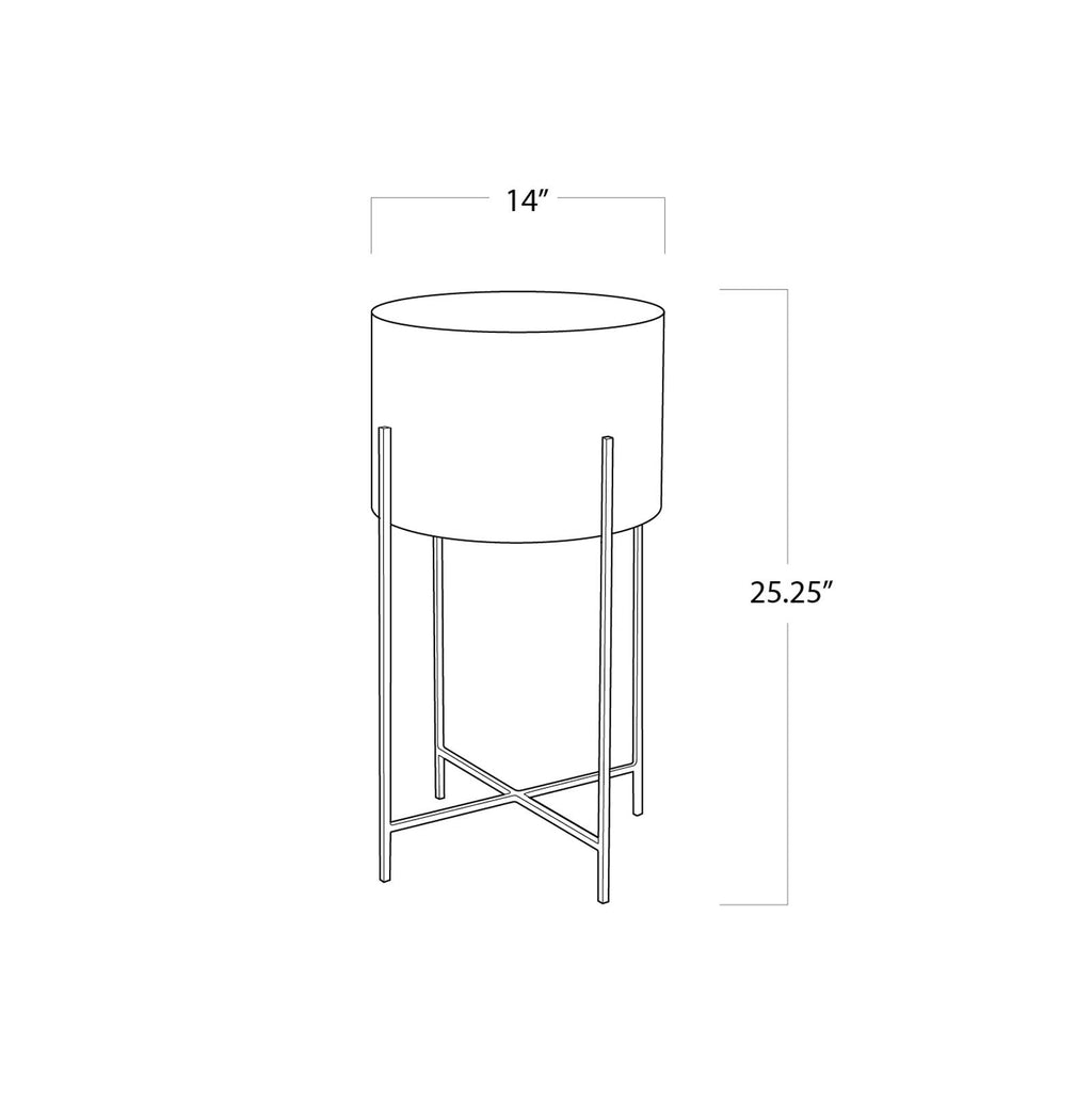 Bone Drum Table | Polished Nickel