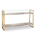 Andres Hair on Hide Console Large | Brass