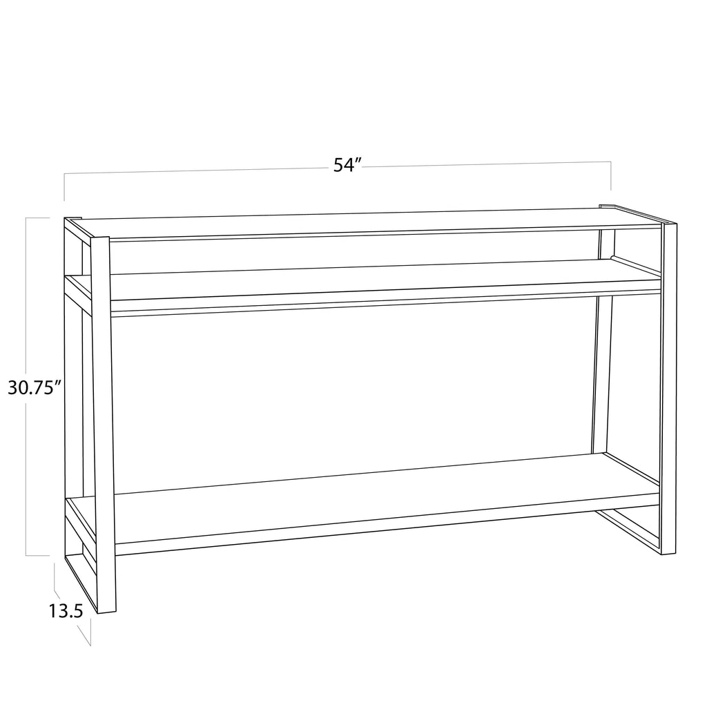 Andres Hair on Hide Console Large | Brass
