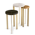 Andres Hair on Hide Mixer Table Set | Brass