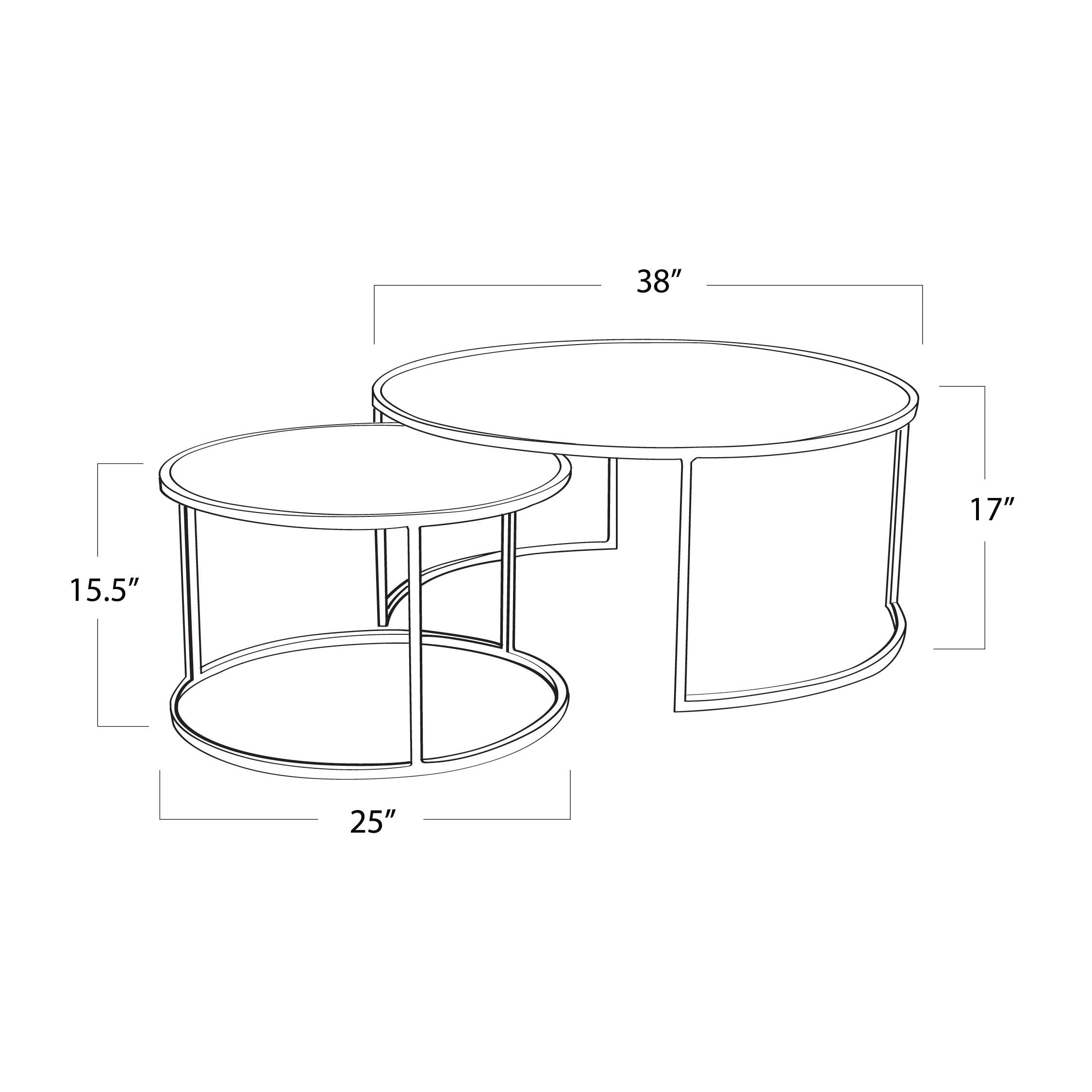 Anastasia Cocktail Table | Gold