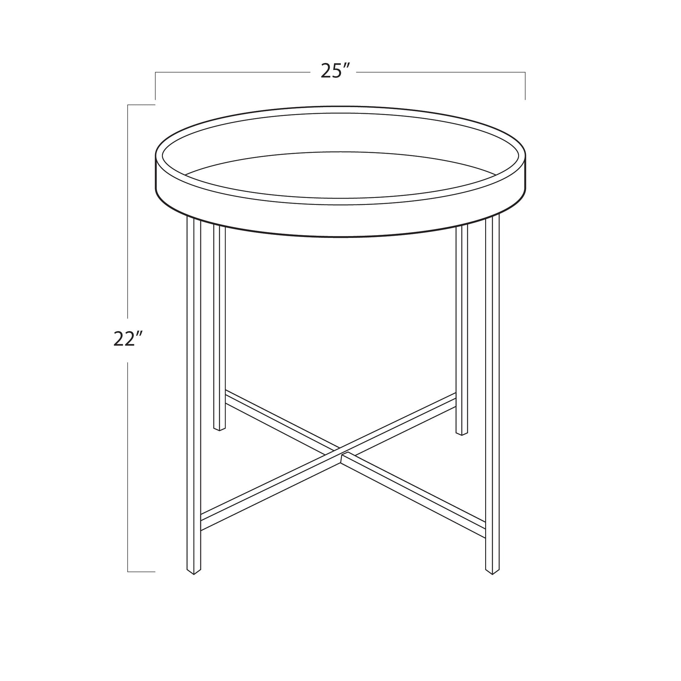 Derby Leather Tray Table | Blue