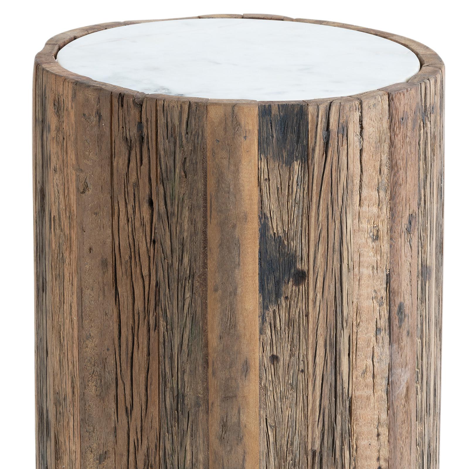 Eli Wood Side Table | Tall