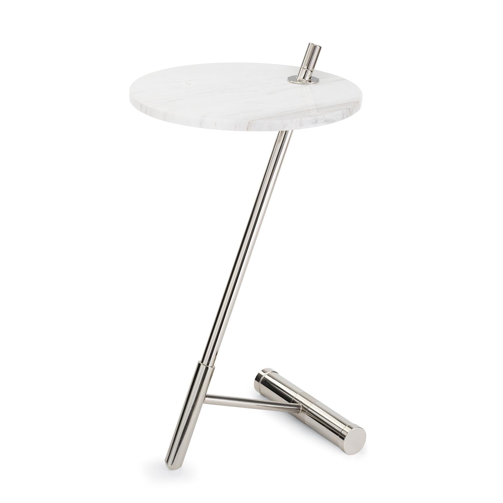 Spyder Accent Table | Polished Nickel