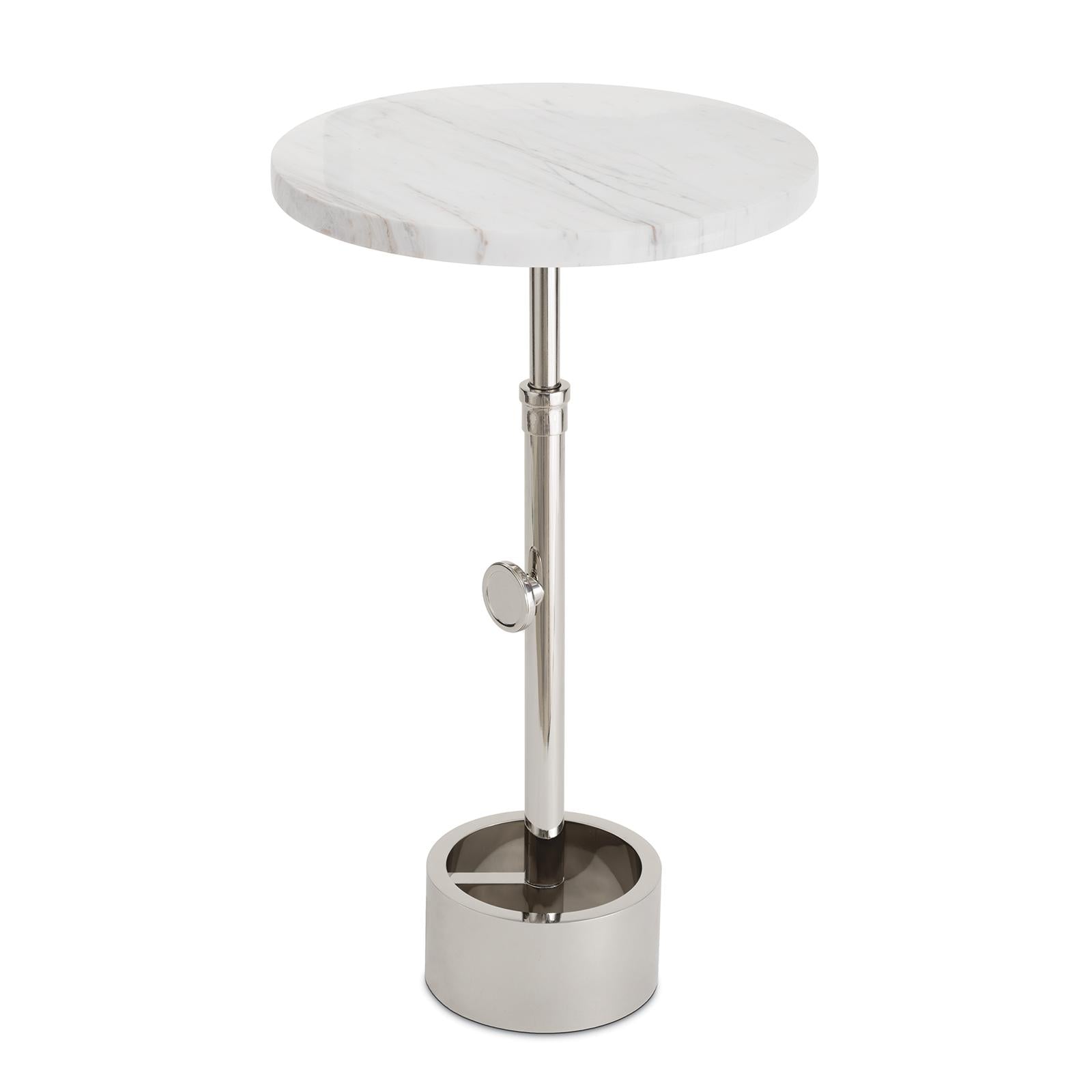 Myles Accent Table | Polished Nickel