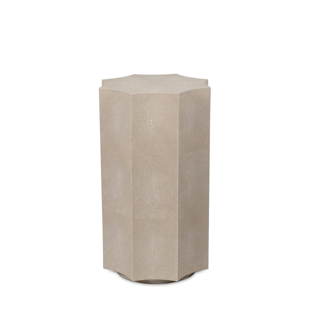 Marilyn Shagreen Side Table Small | Ivory Grey