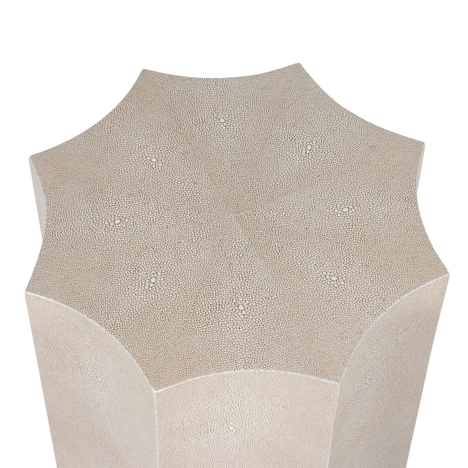 Marilyn Shagreen Side Table Small | Ivory Grey