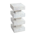 Charli Marble Accent Table | White