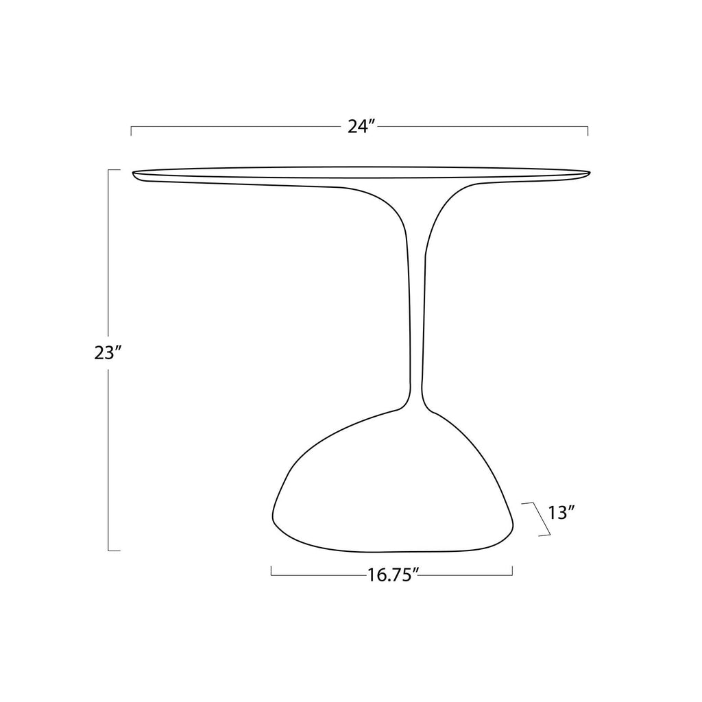 Rizzo Accent Table | Brass