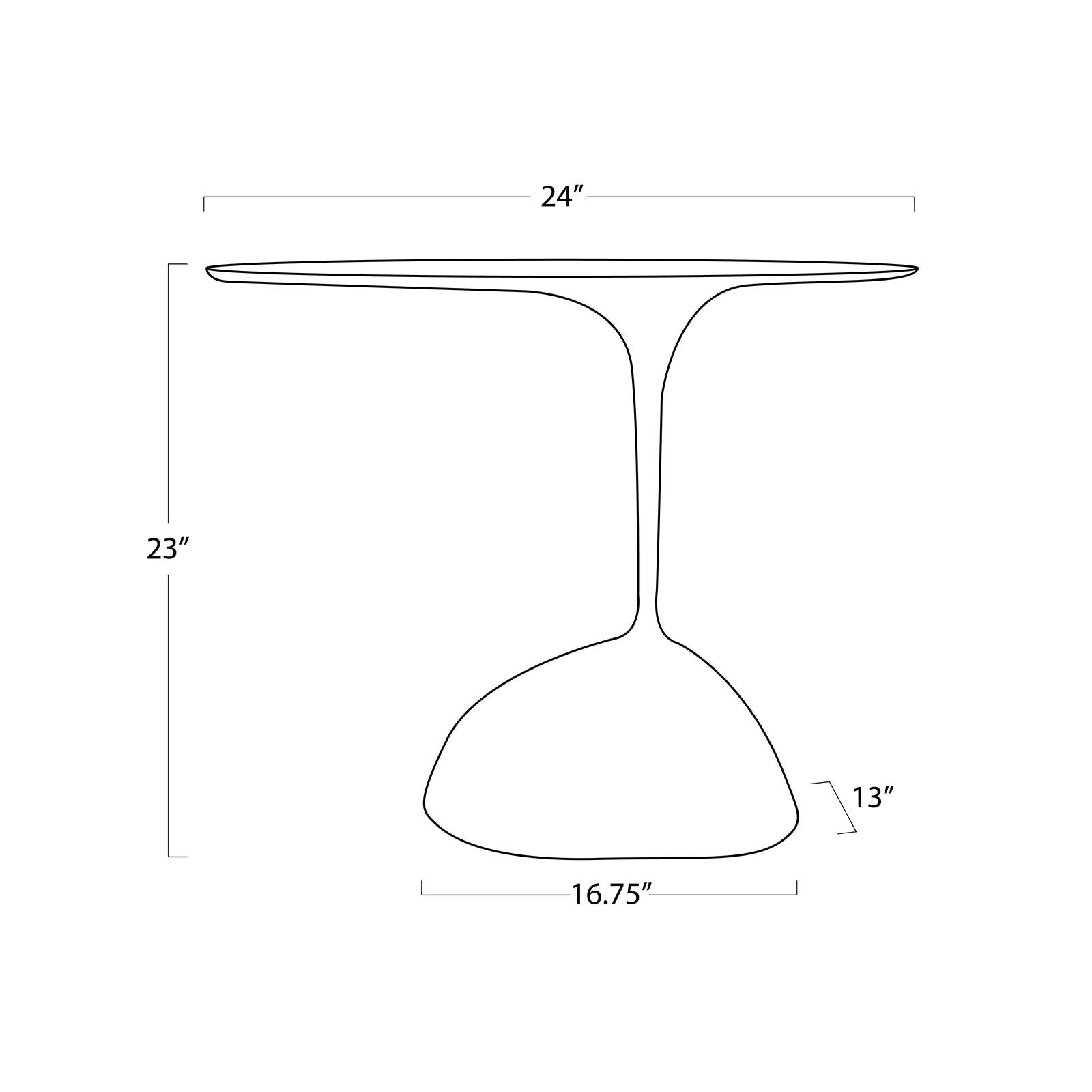 Rizzo Accent Table | Brass