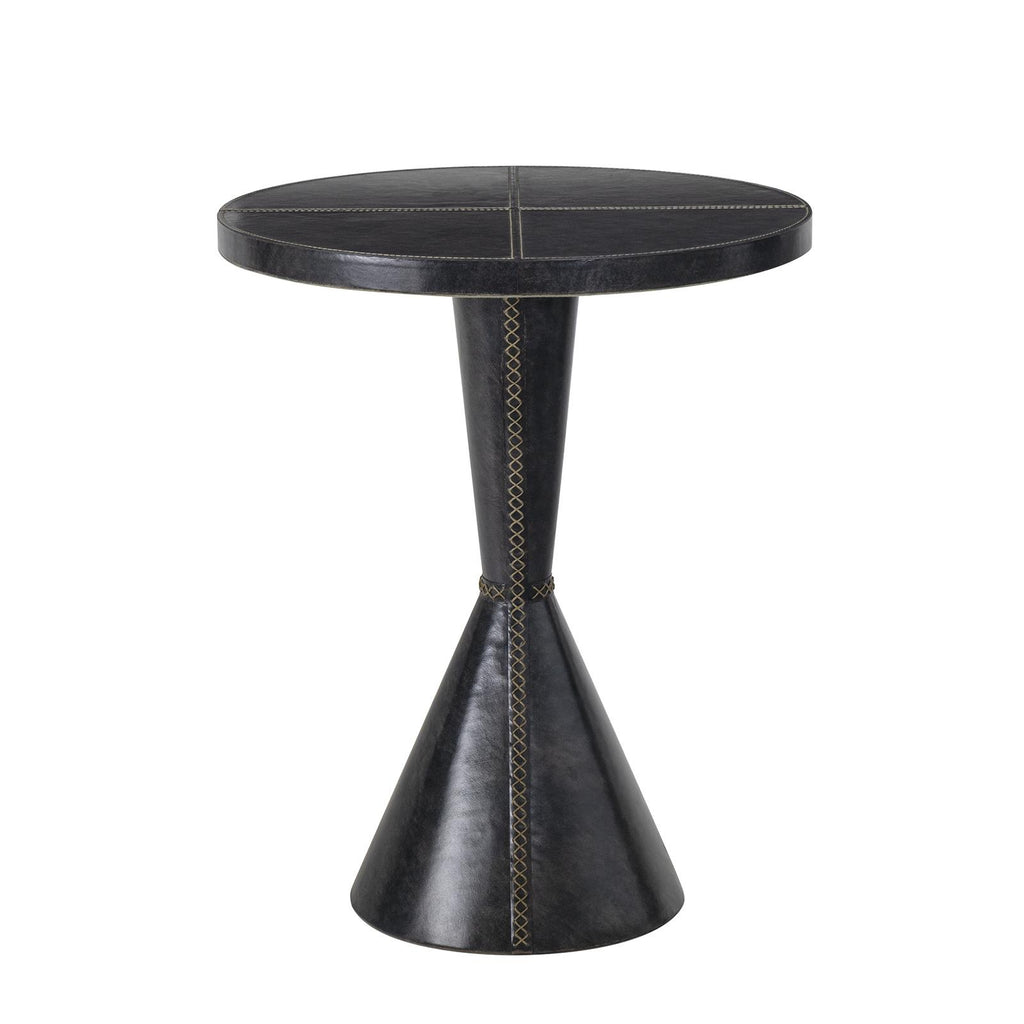 Gabe Leather Accent Table | Black