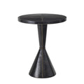 Gabe Leather Accent Table | Black