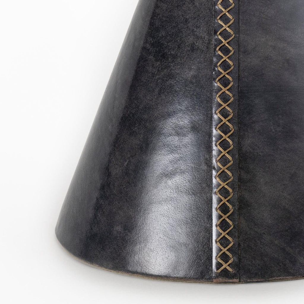 Gabe Leather Accent Table | Black