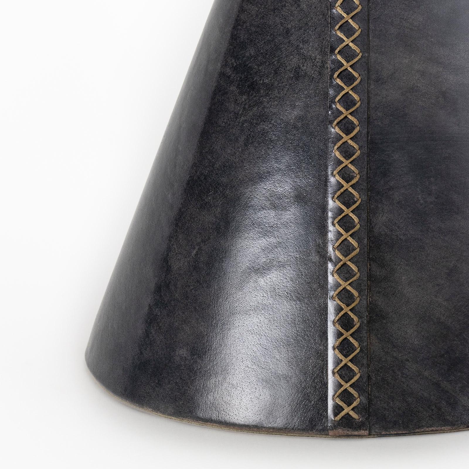 Gabe Leather Accent Table | Black