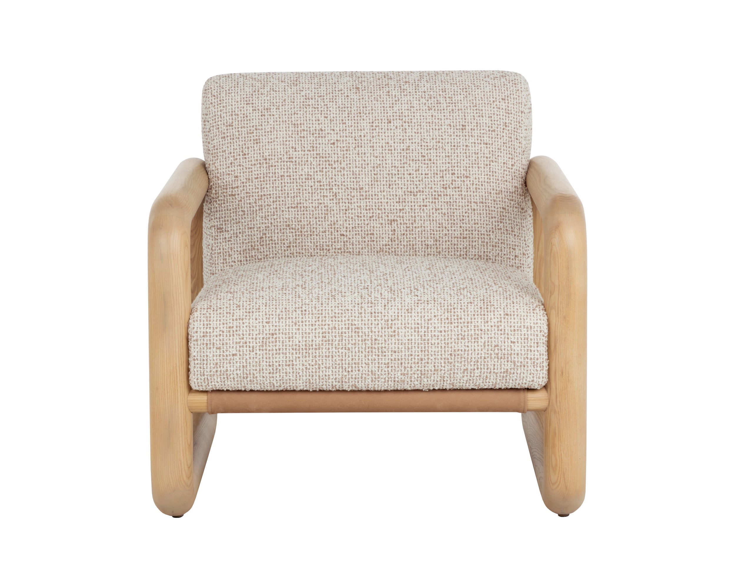 Nubo Lounge Chair - Noah Ecru / Nubuck Tan Leather