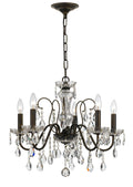 Butler 24'' Hand Cut Crystal English Bronze Chandelier
