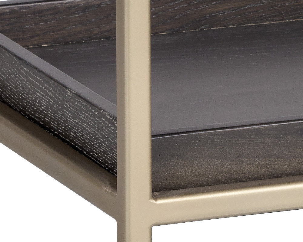Rebel Nightstand - Small - Gold - Charcoal Grey