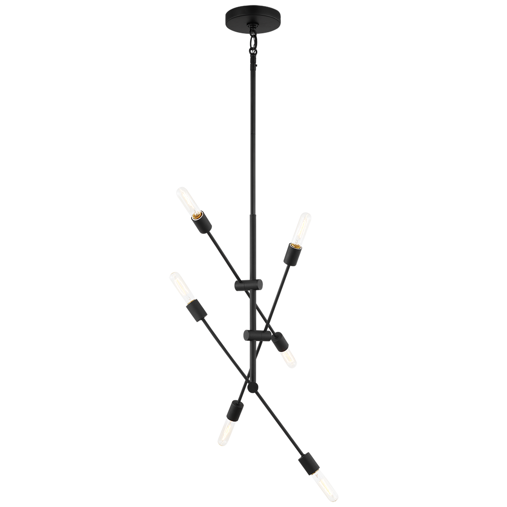 Axis Six Light Medium Chandelier Midnight Black