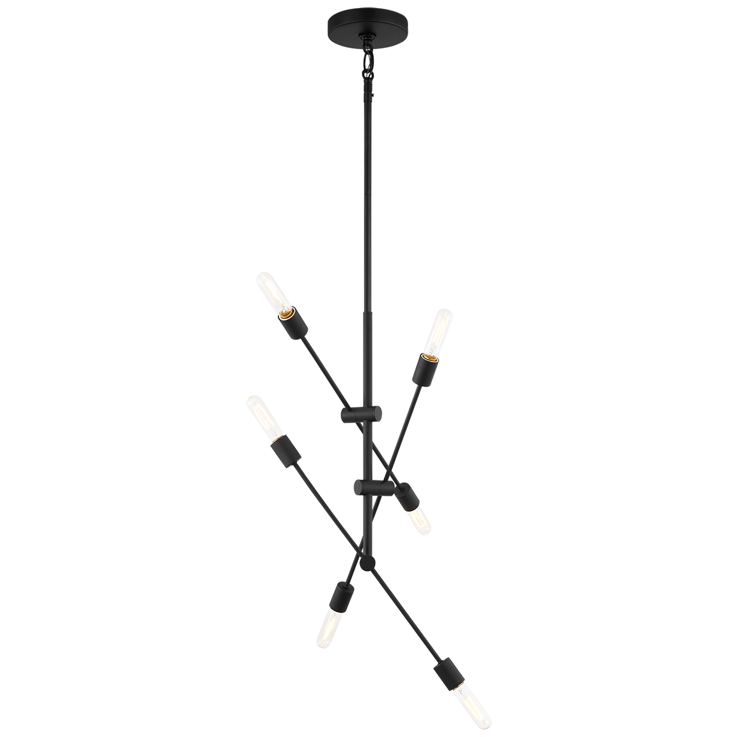 Axis Six Light Medium Chandelier Midnight Black