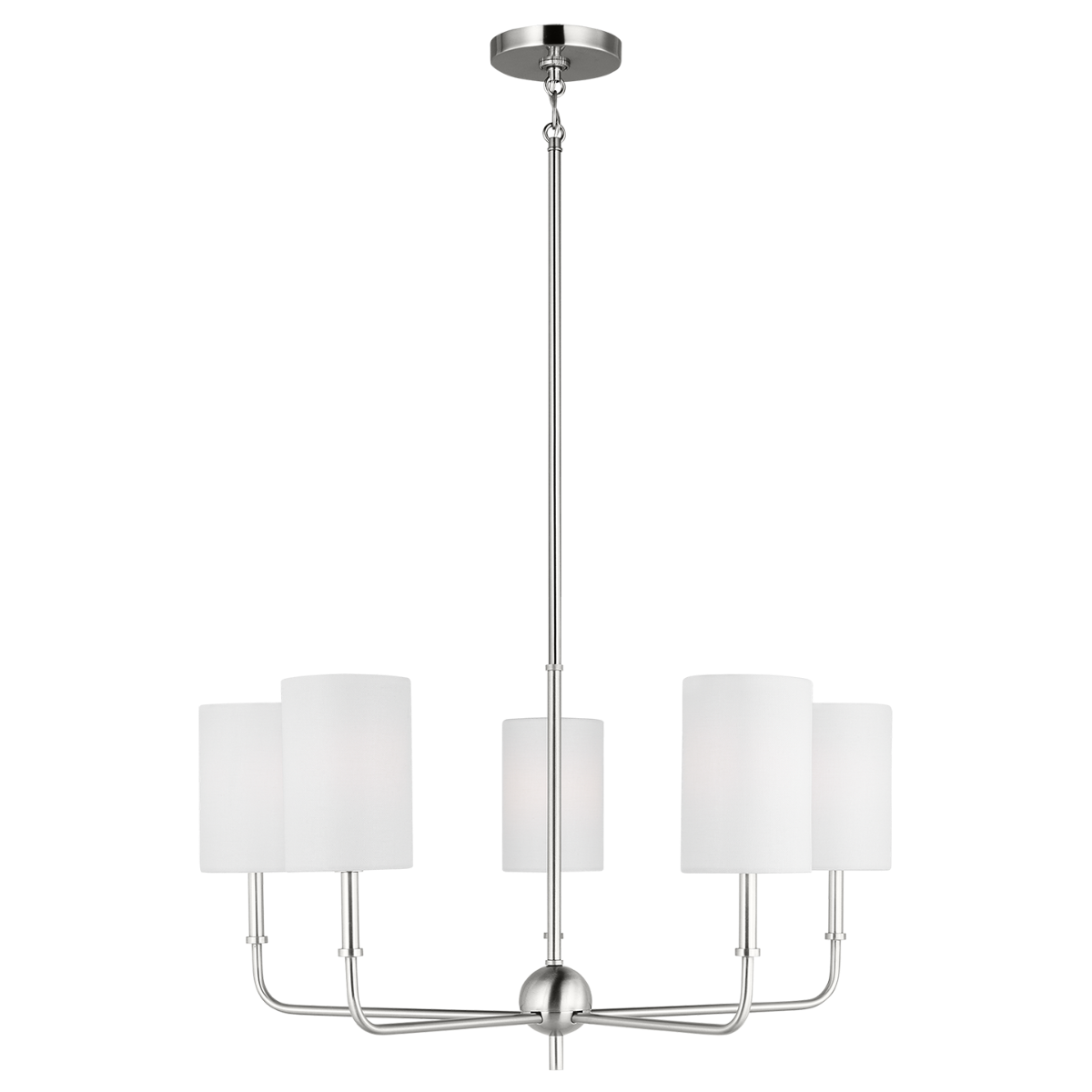 Foxdale 5-Light Chandelier | Brushed Nickel Bulbs Included