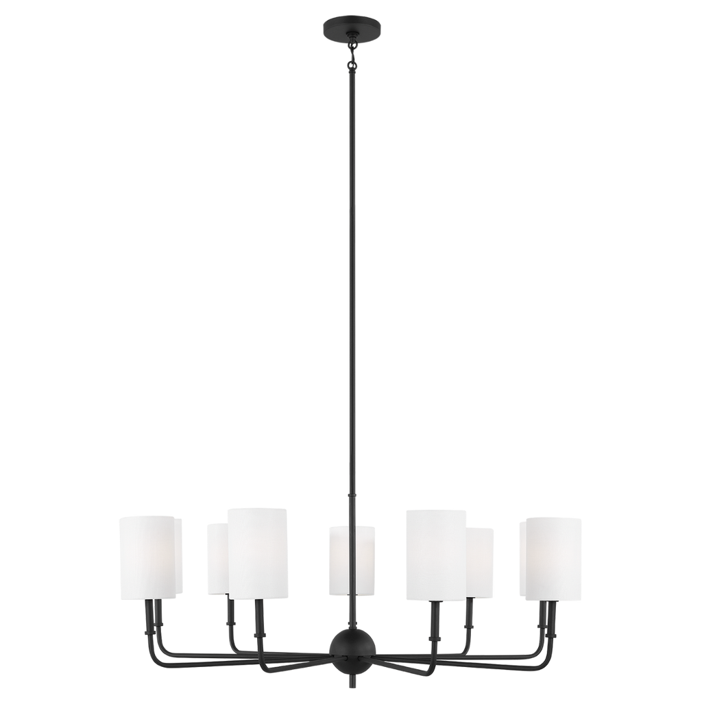 Foxdale 9-Light Chandelier | Midnight Black Bulbs Included