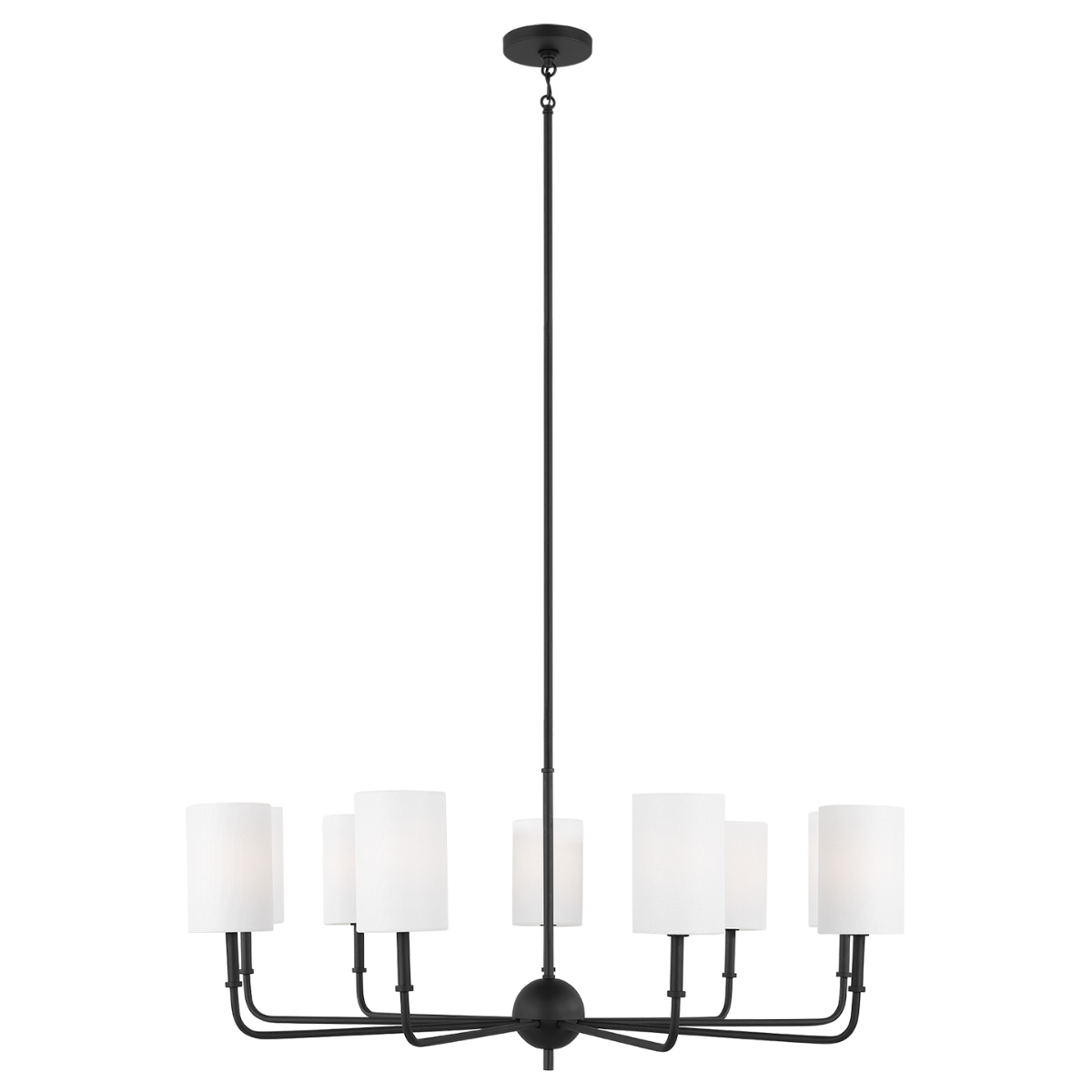 Foxdale 9-Light Chandelier | Midnight Black Bulbs Included
