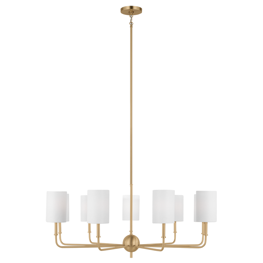 Foxdale 9-Light Chandelier | Satin Brass