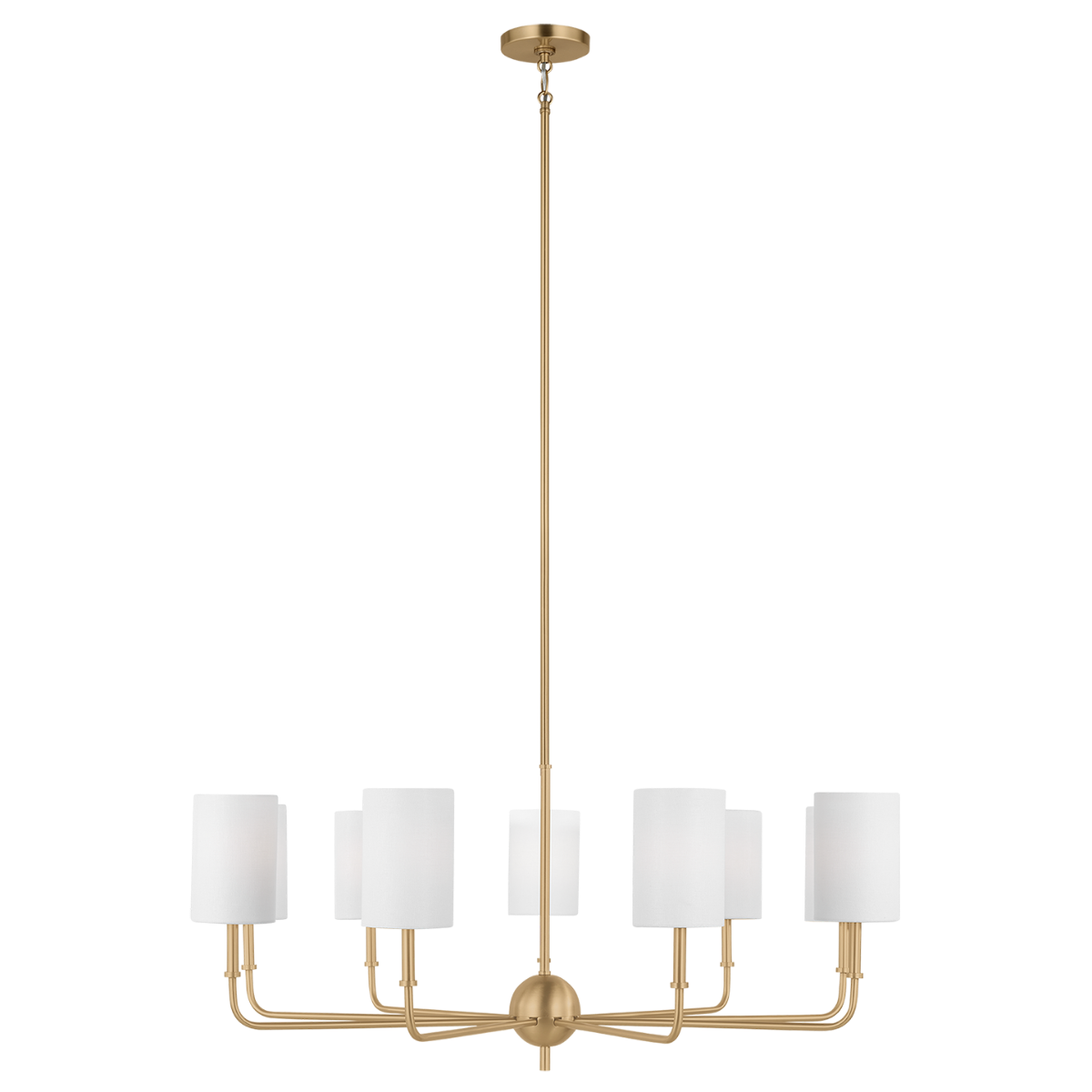 Foxdale 9-Light Chandelier | Satin Brass Bulbs Included