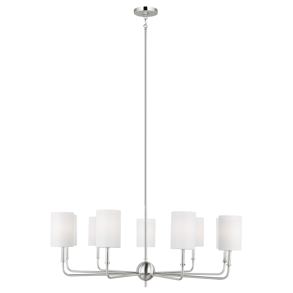 Foxdale 9-Light Chandelier | Brushed Nickel
