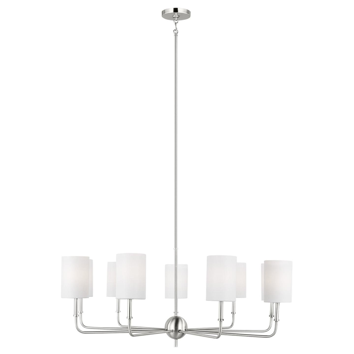 Foxdale 9-Light Chandelier | Brushed Nickel Bulbs Included