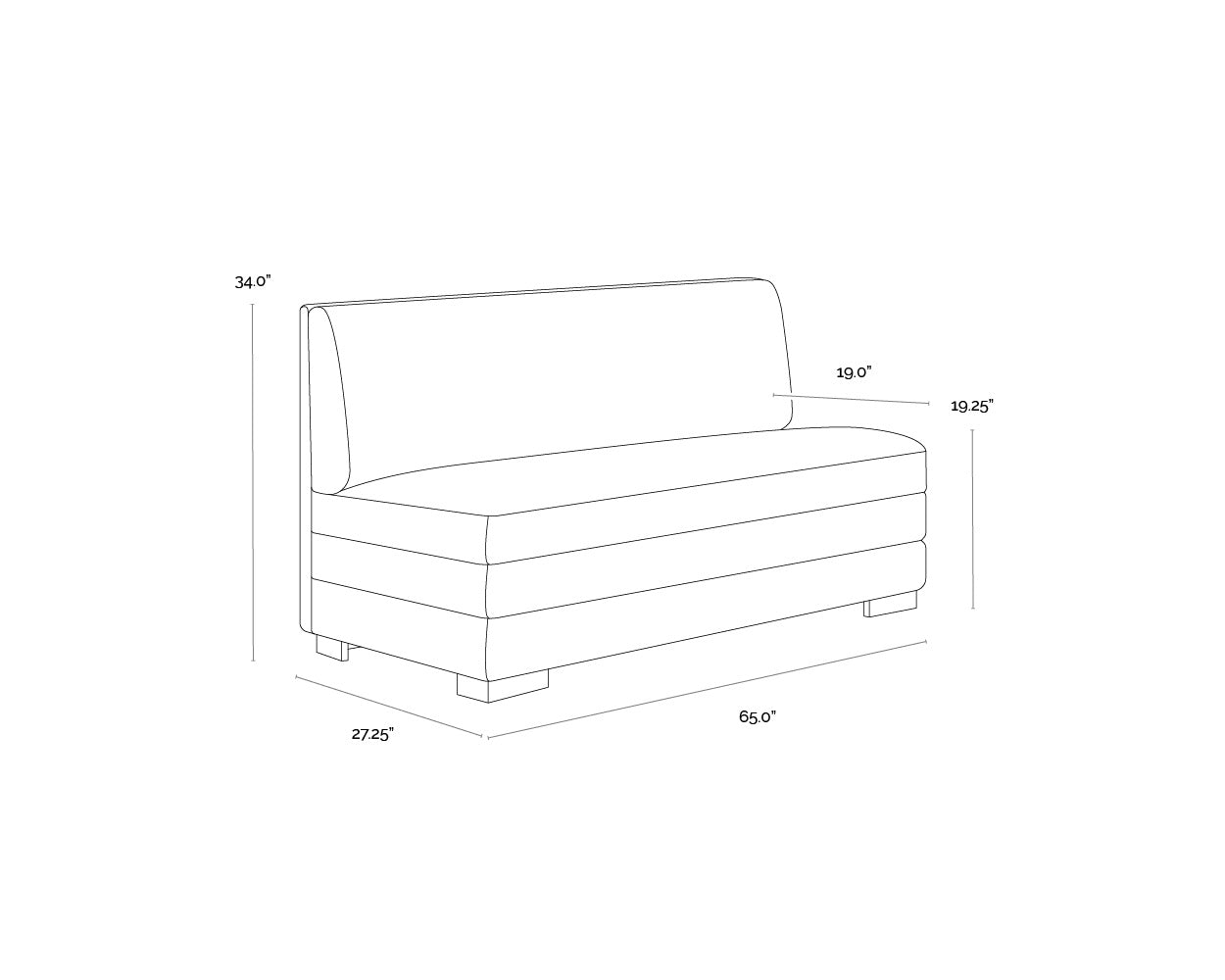 Radcliff Banquette - Milliken Cognac