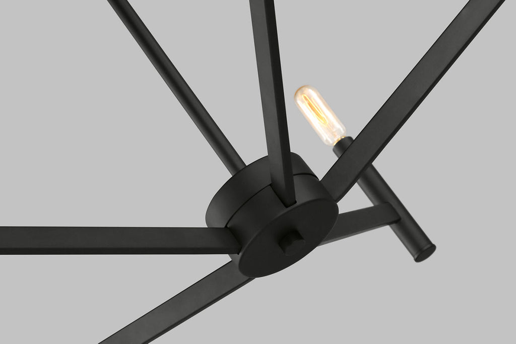Vector Five Light Chandelier Midnight Black