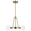 Clybourn Three Light Chandelier Satin Brass