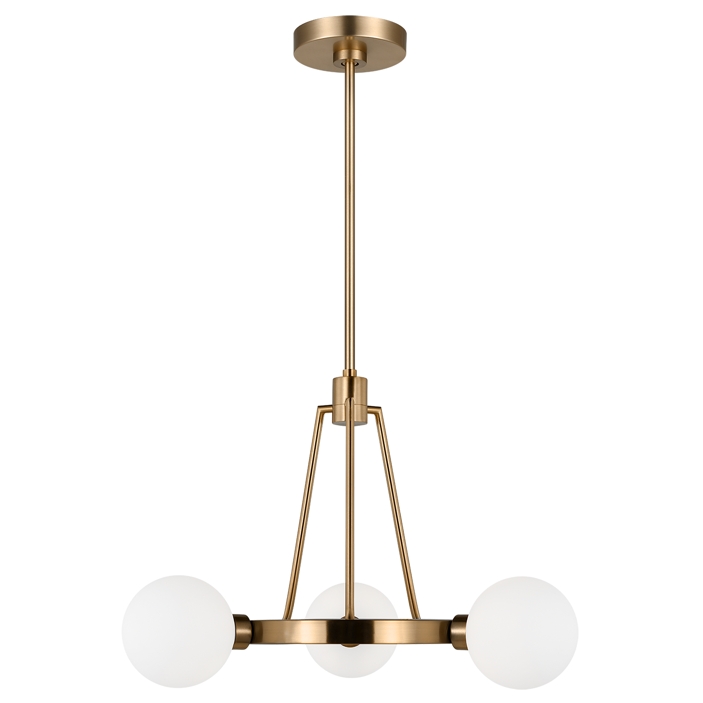 Clybourn Three Light Chandelier Satin Brass